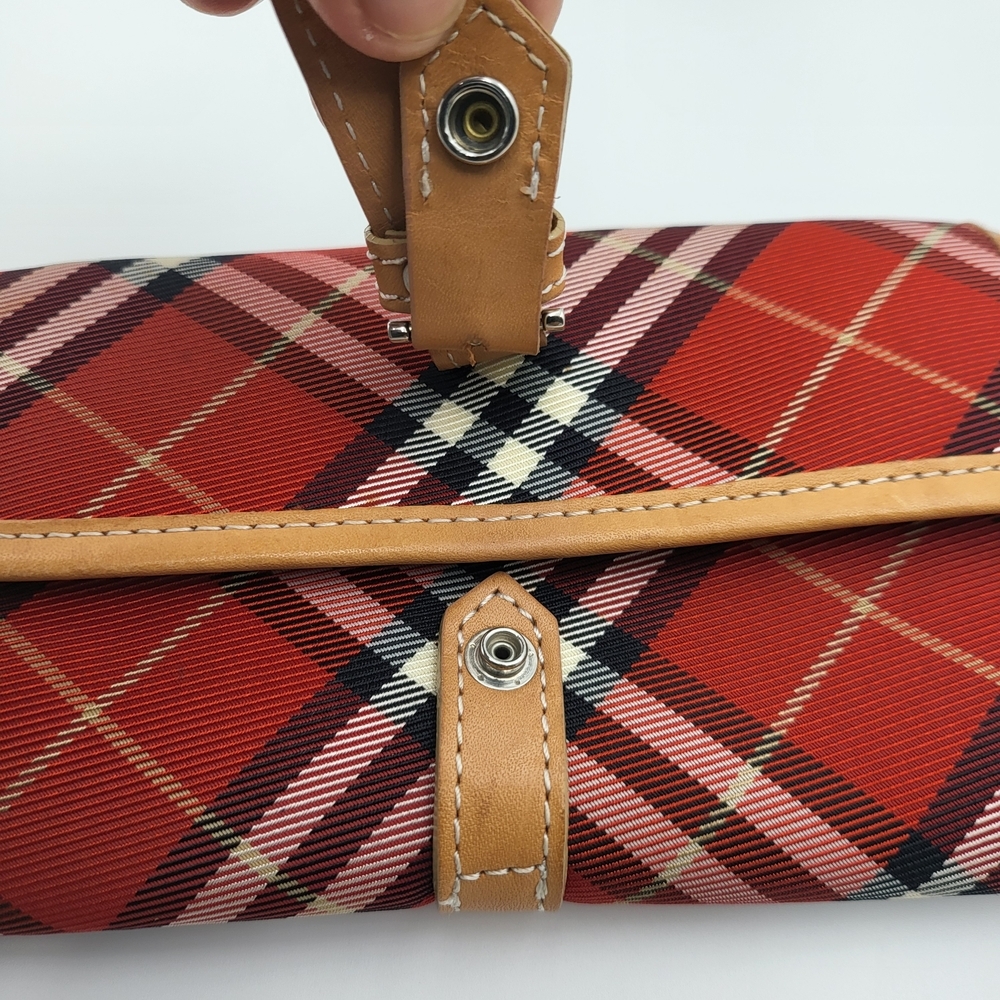 Burberry Nova Check Blue Label Waist Crossbody Bag Canvas Red..Authentic.. - Picture 5 of 16